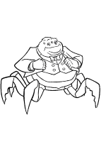 A coloring page of monster